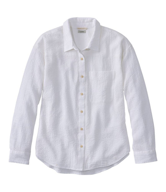 Women's Sunwashed Textured Big Shirt - US 8181