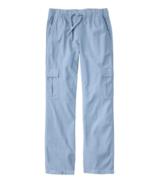 Women's Sunwashed Cotton-Blend Pull-On Pants, Mid-Rise Cargo - US 5730