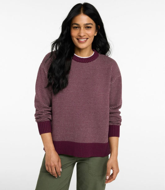 Women's The Original Double L® Sweater, Crewneck Bird's-Eye - US 0888