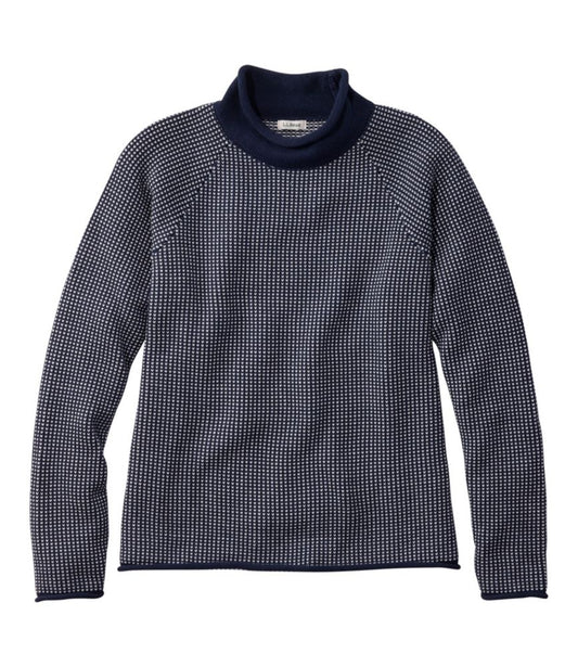 Women's The Original Double L® Sweater, Rollneck Bird's-Eye - US 4228
