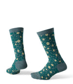 Women's Floral Full-Cushion Hiking Socks, Crew - US 4799
