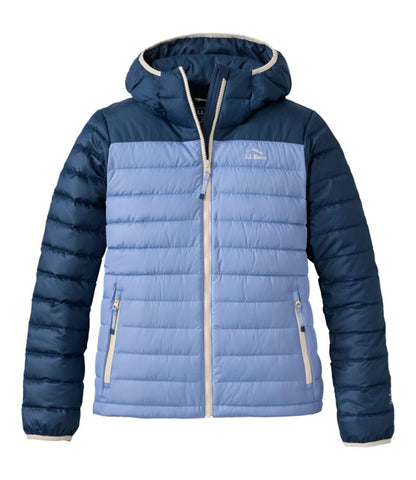 Women's Access Down Hooded Puffer, Colorblock - US 8823
