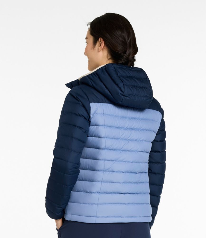 Women's Access Down Hooded Puffer, Colorblock - US 8823