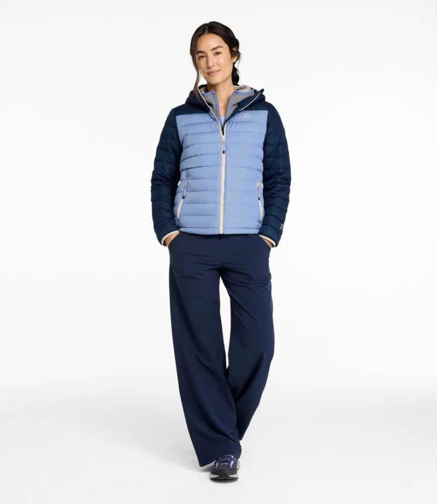 Women's Access Down Hooded Puffer, Colorblock - US 8823