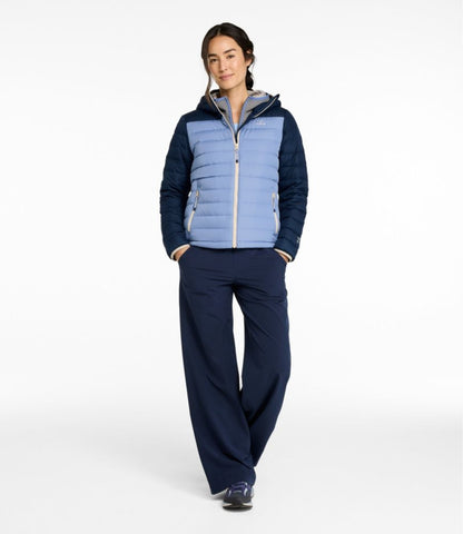 Women's Access Down Hooded Puffer, Colorblock - US 8823