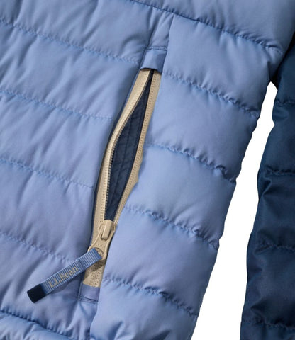 Women's Access Down Hooded Puffer, Colorblock - US 8823