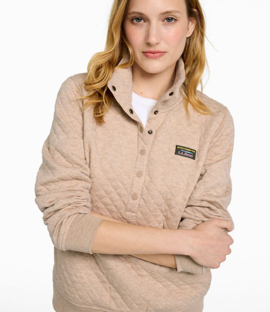 Women's Quilted Half-Snap Sweatshirt - US 0778