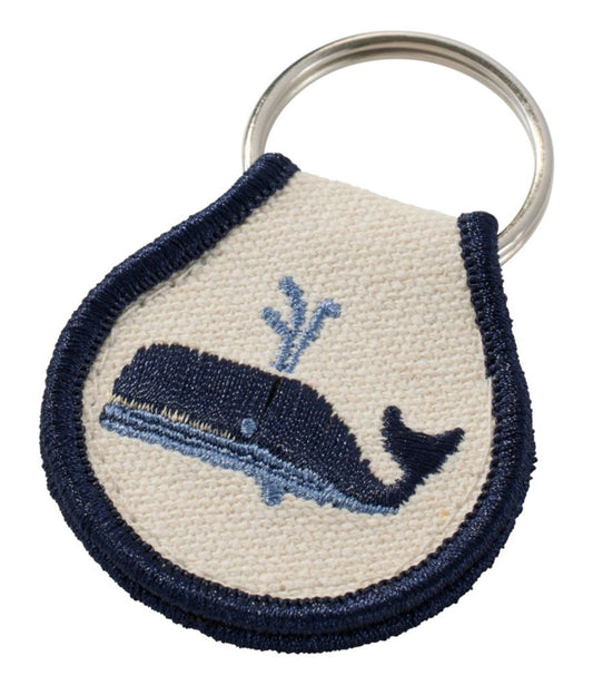 Embroidered Patch Charm, Whale - US 0436