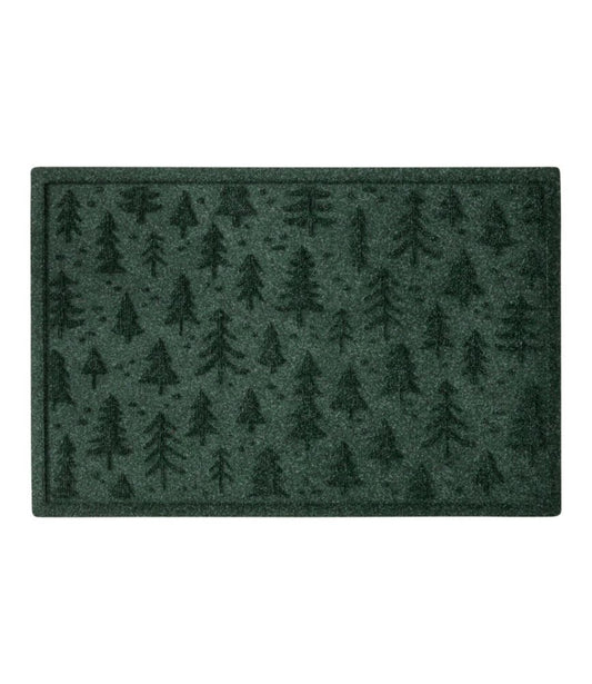 Everyspace Recycled Waterhog Doormat, Holiday Trees - US 2168