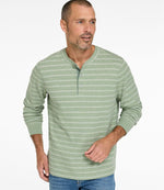 Men's Bean's Vintage Soft Knit Henley, Stripe - US 6784