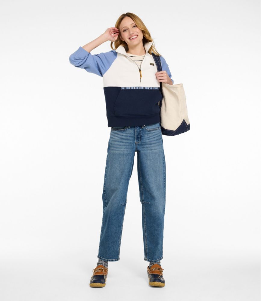 Women's Mountain Classic Sweatshirt, Half-Zip Colorblock - US 9852