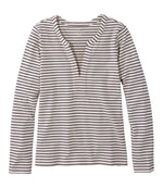 Women's L.L.Bean Tee, Long-Sleeve Splitneck Stripe - US 8671