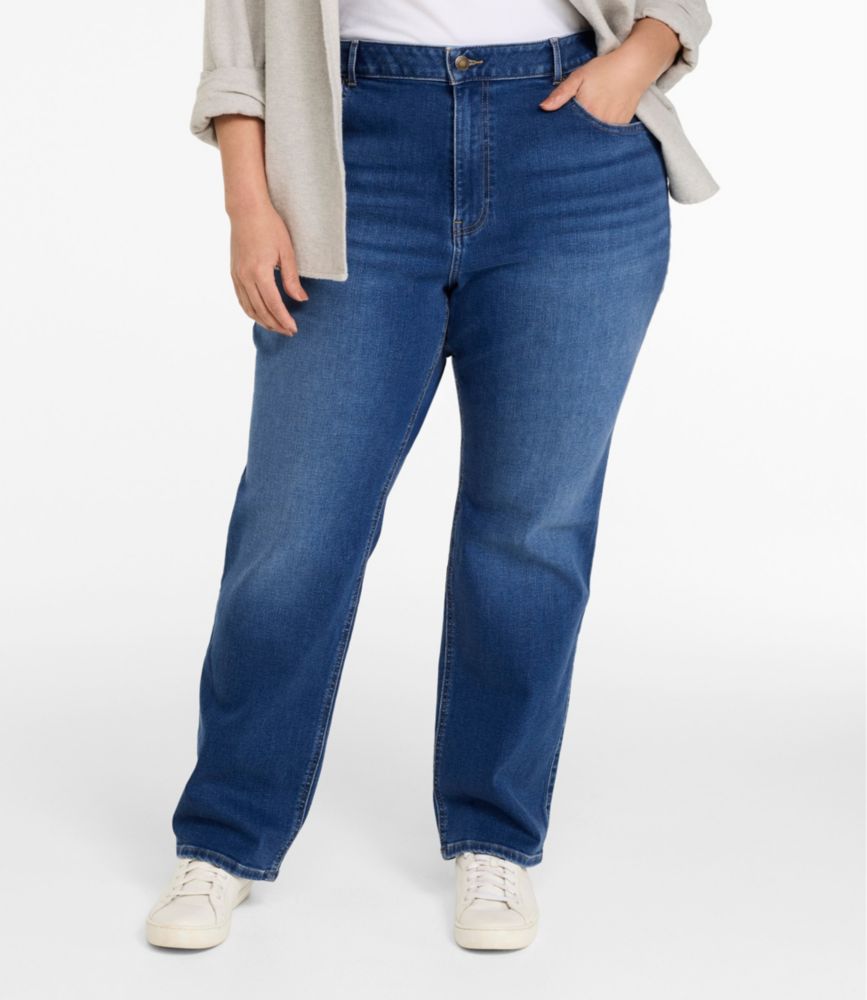 Women's L.L.Bean Go-Anywhere Jeans, Mid-Rise Ultimate Straight-Leg - US 1371