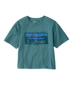 Women's Mountain Classic Tee, Short-Sleeve Cropped Boxy Crewneck Logo - US 6291