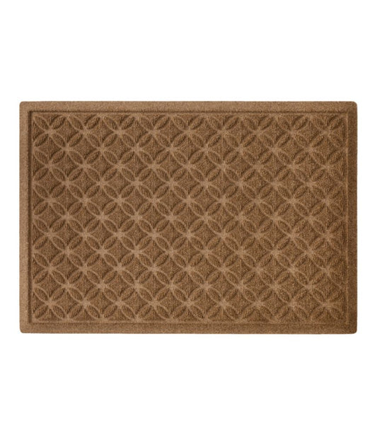 Heavyweight Recycled Waterhog Doormat, Geometric Rings - US 4998