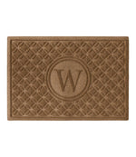 Heavyweight Recycled Waterhog Doormat, Geometric Rings, Personalized - US 5291