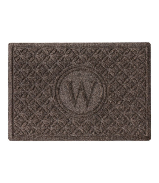 Heavyweight Recycled Waterhog Doormat, Geometric Rings, Personalized - US 8389