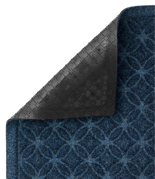 Heavyweight Recycled Waterhog Mat Runner, Geometric Rings - US 2187