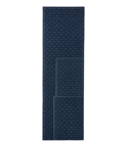 Heavyweight Recycled Waterhog Mat Runner, Geometric Rings - US 2187