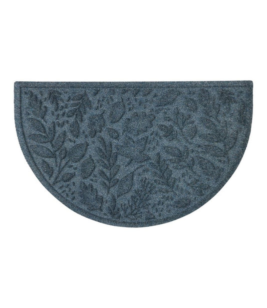 Everyspace Recycled Waterhog Doormat, Half Round, Foliage - US 7376