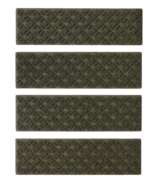 Heavyweight Recycled Waterhog Stair Tread, Geometric Rings - US 4104