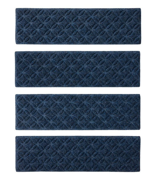 Heavyweight Recycled Waterhog Stair Tread, Geometric Rings - US 1895