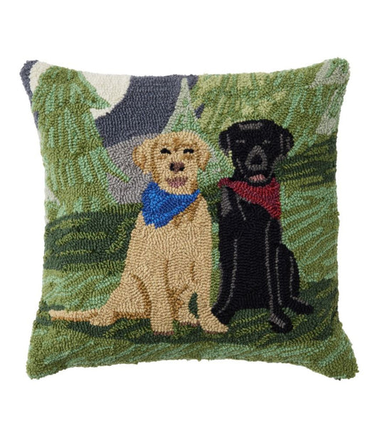 Indoor/Outdoor Hooked Pillow, Moonlighting Labs, 18" x 18" - US 0620