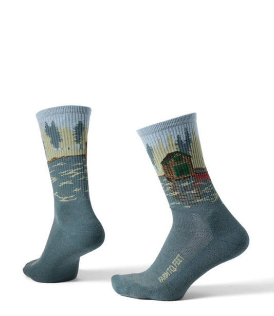 Adults' Farm to Feet Cabin Collection Summer Cabin Crew Socks - US 6298