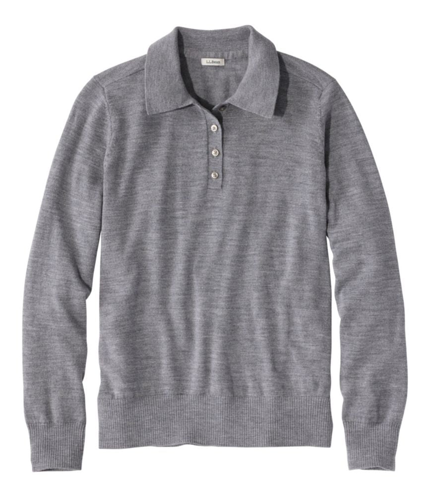 Women's Essential Merino Wool Sweater, Polo - US 6944
