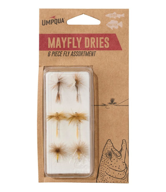 Umpqua Mayfly Dry Fly Assortment, 6 flies - US 9592