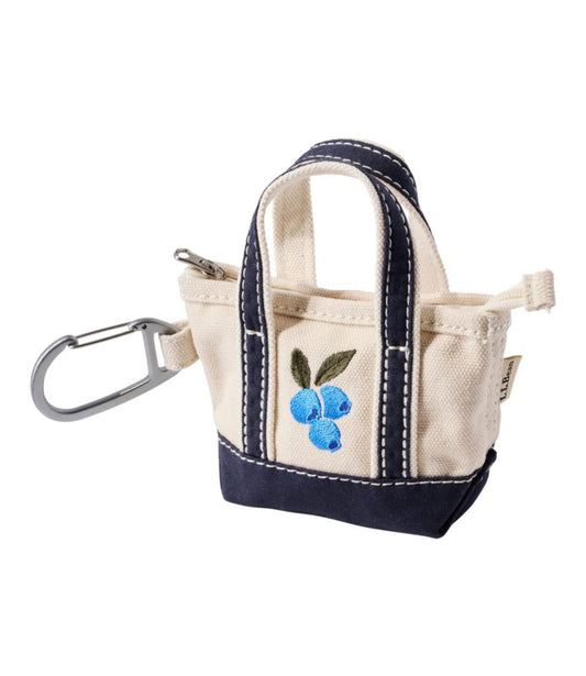 L.L.Bean Embroidered Micro Tote Bag, Blueberries - US 9184