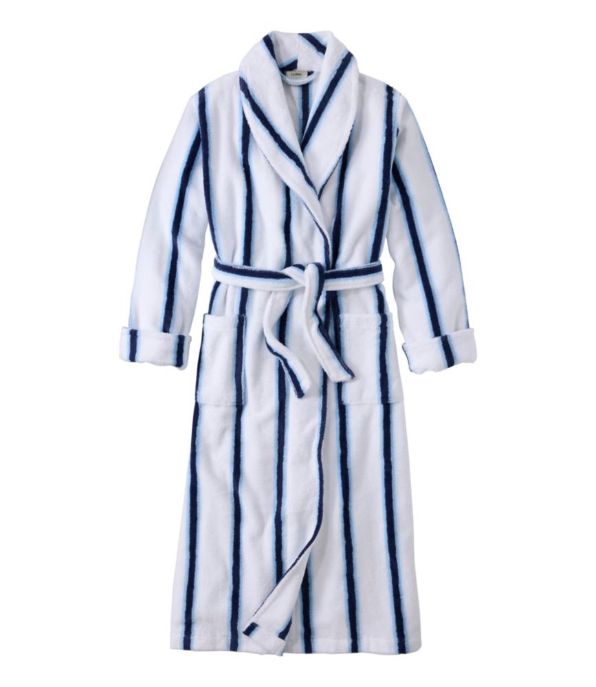 Women's Soft Plush Terry Robe, Stripe - US 0038