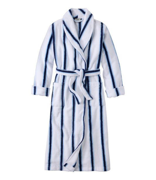 Women's Soft Plush Terry Robe, Stripe - US 0038