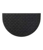 Heavyweight Recycled Waterhog Doormat, Half Round, Geometric Rings - US 7865