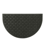 Heavyweight Recycled Waterhog Doormat, Half Round, Geometric Rings - US 9010