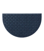 Heavyweight Recycled Waterhog Doormat, Half Round, Geometric Rings - US 3316