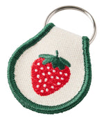 Embroidered Patch Charm, Strawberry - US 5716