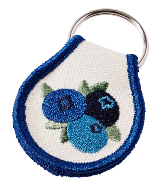 Embroidered Patch Charm, Blueberries - US 5271